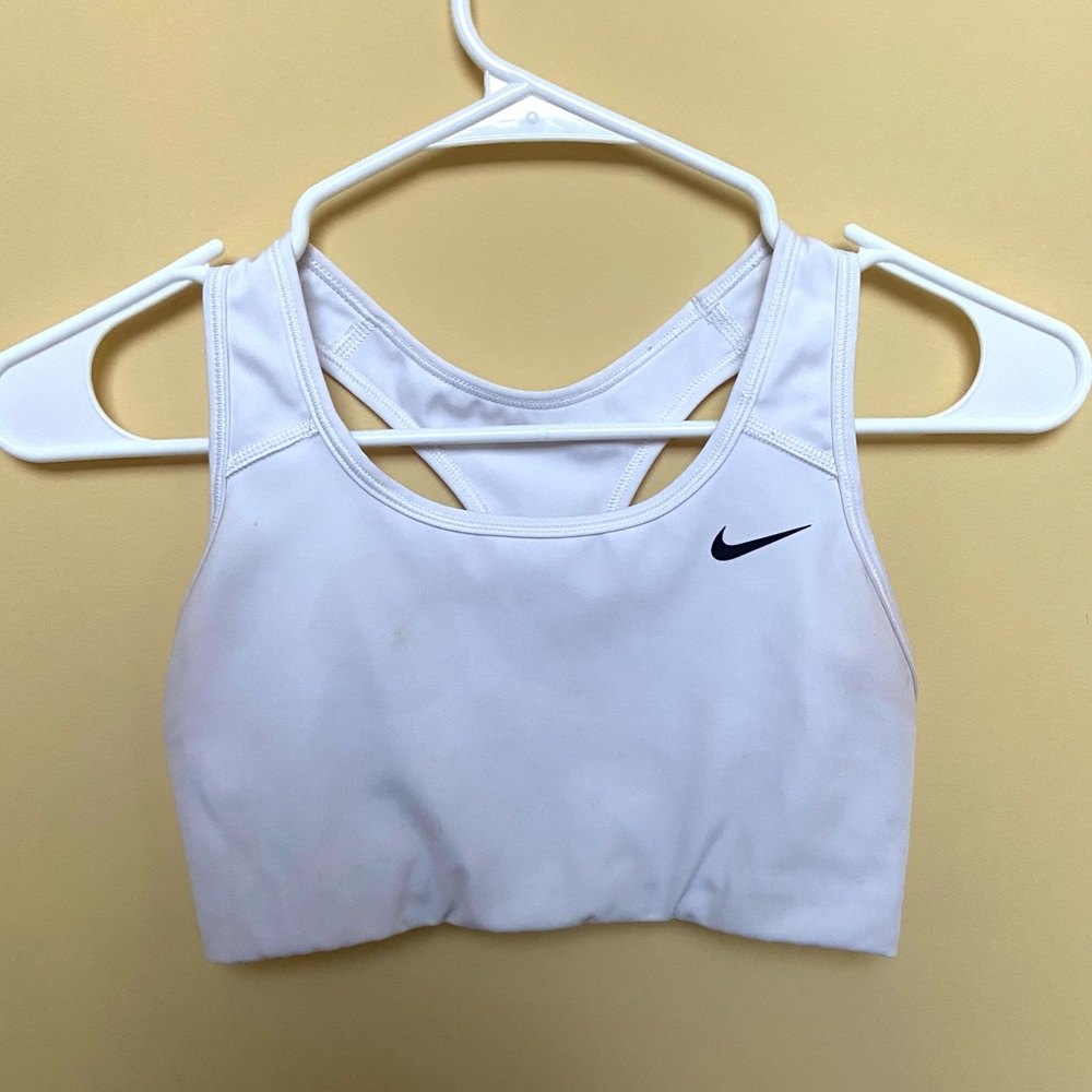 Nike White Sports Bra Size: S